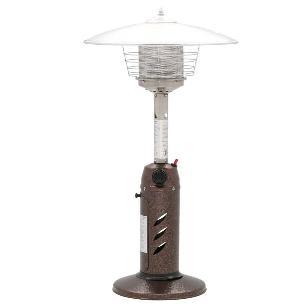 Hampton Bay 11，000 BTU Powder Coated Bronze Tabletop Propane Patio Heater HPS-C-PC