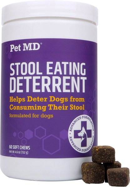 Pet MD Stool Eating Deterrent Dog Supplement， 60 count