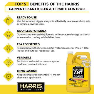 Harris 128 oz. Carpenter Ant Killer and Termite Control Treatment Spray (2-Pack) 2HCAT-128