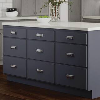 Hampton Bay Hampton 24 in. W x 24 in. D x 34.5 in. H Assembled Drawer Base Kitchen Cabinet in Unfinished KDB24-UF