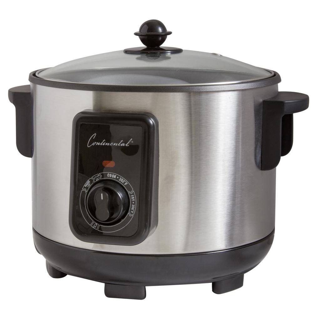 Continental 5.8 Qt. Electric Deep Fryer and Multi Cooker Stainless Steel CP43279