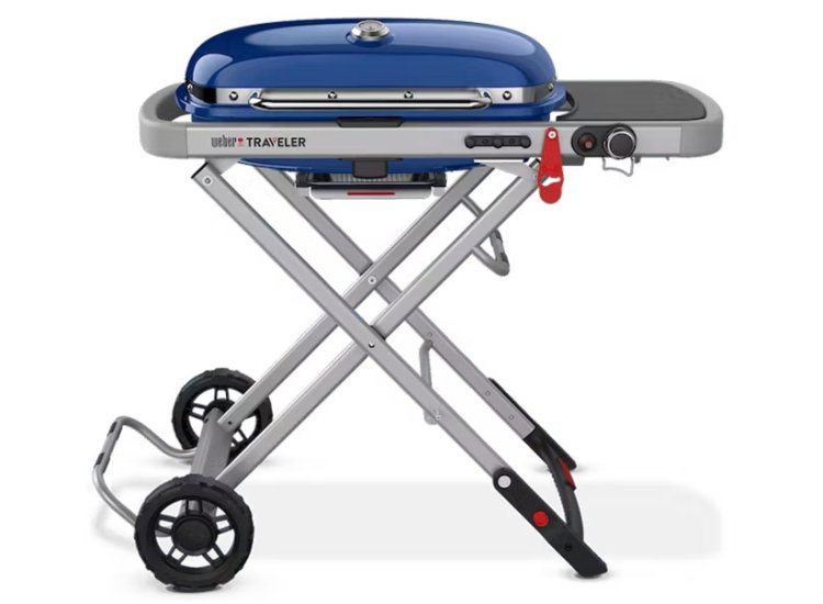 Weber Traveler Deep Ocean Blue Portable Gas Grill