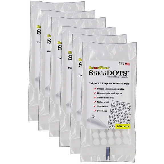 StikkiWorks STK02100 6 Stikkidots 100 Dots Per Pk ...