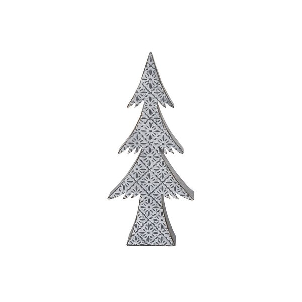 Transpac Metal 16.25 in. White Christmas Punch Tree