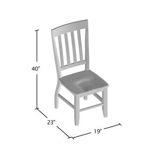 Furniture of America Henry Dark Oak Wood Slatted Side Chair (Set of 2) IDF-3437SC