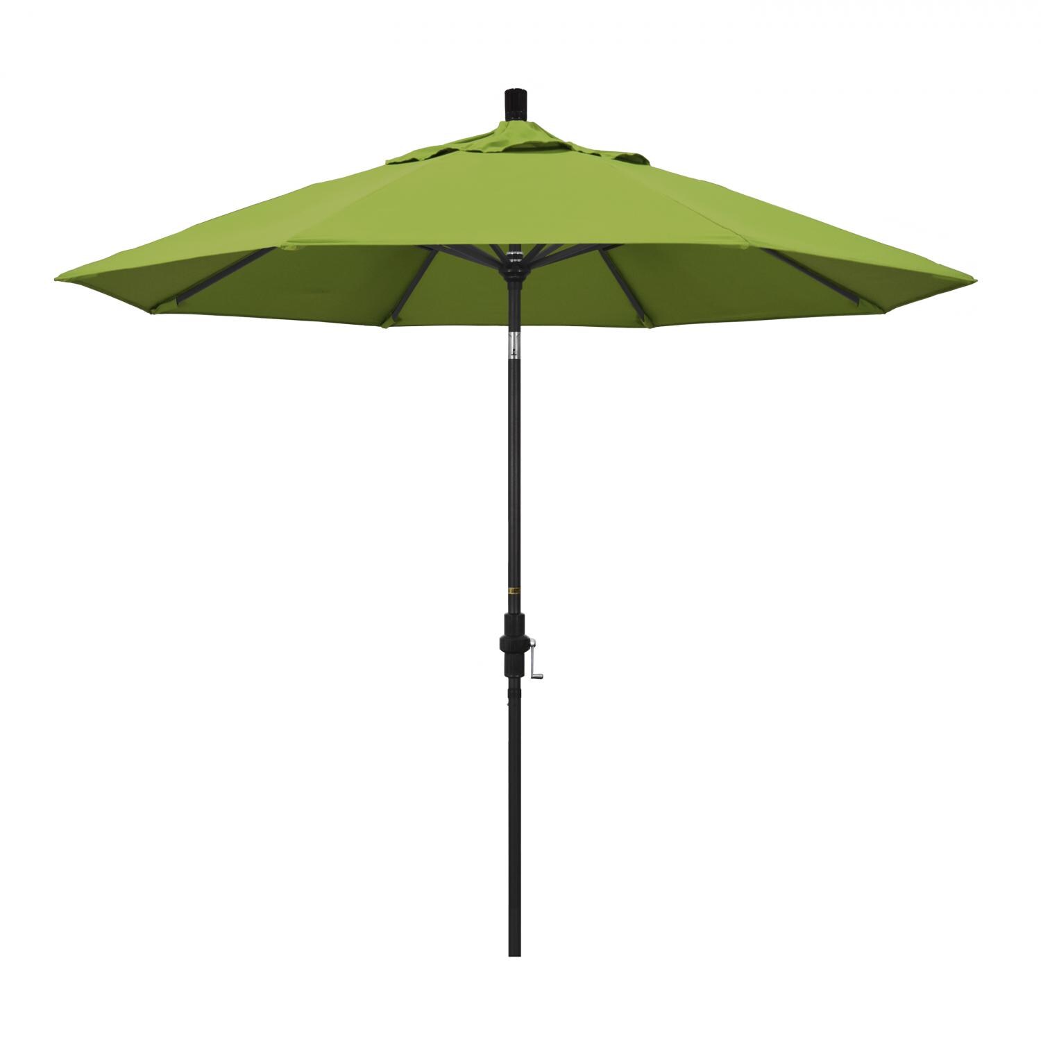 California Umbrella 9 Ft. Octagonal Aluminum Collar Tilt Patio Umbrella W/ Crank Lift and Aluminum Ribs