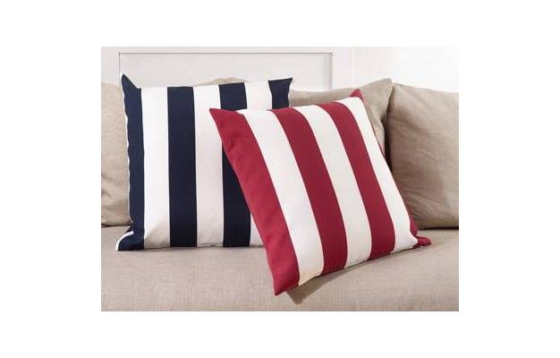 Striped Poly Filled Indoor outdoor Accent Square Throw Pillow Saro Lifestyle