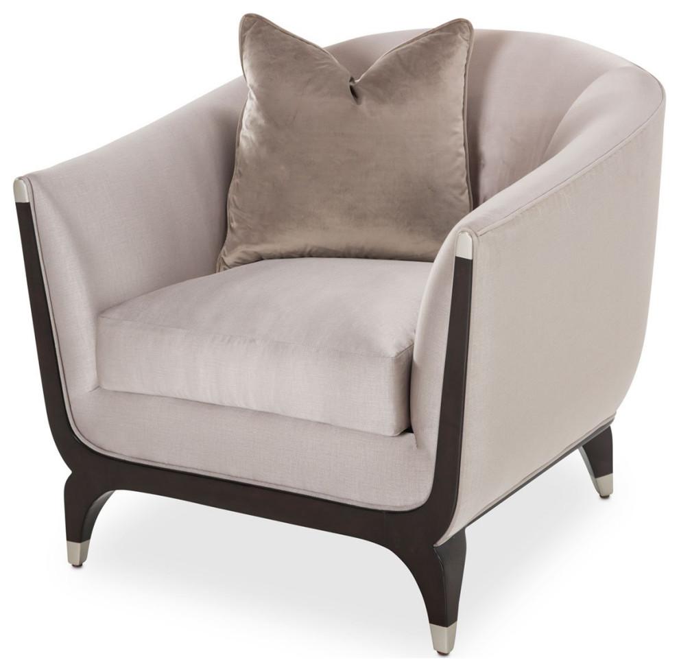 Aico Amini Paris Chic Matching Chair in Espresso   Transitional   Armchairs And Accent Chairs   by AMOC  Houzz