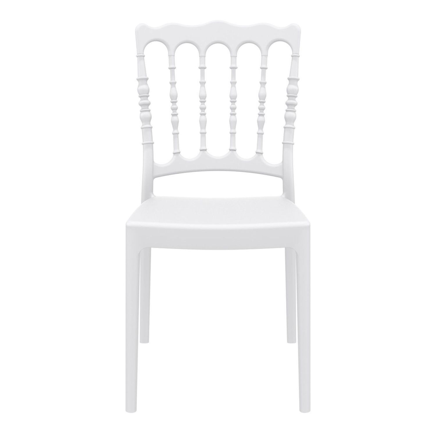 36 White Stackable Outdoor Patio Dining Chair