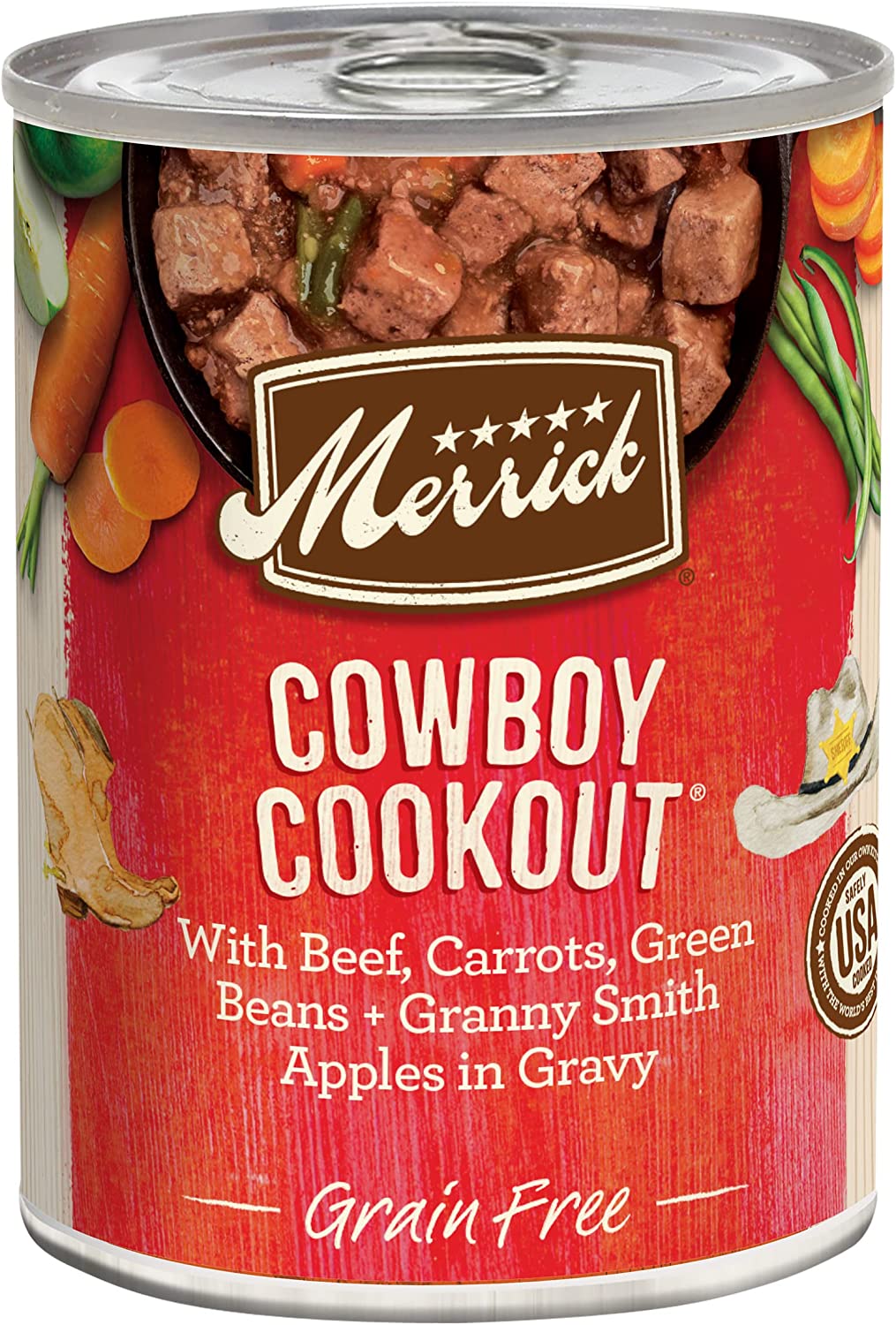 Merrick Grain Free All Breed Sizes Canned Wet Dog Food - Cowboy Cookout (Case of 12)