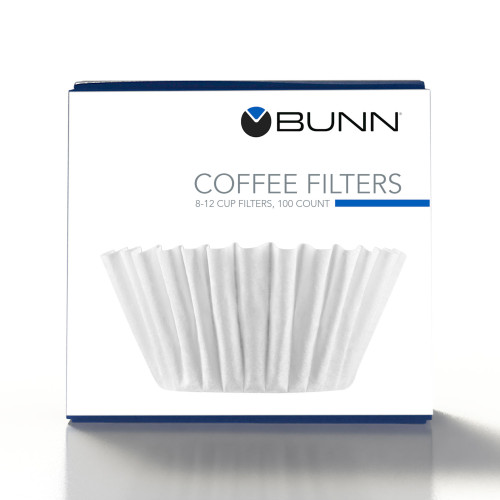 BUNN Coffee Filters， 8 to 12 Cup Size， Flat Bottom， 100/Pack (BCF100B)