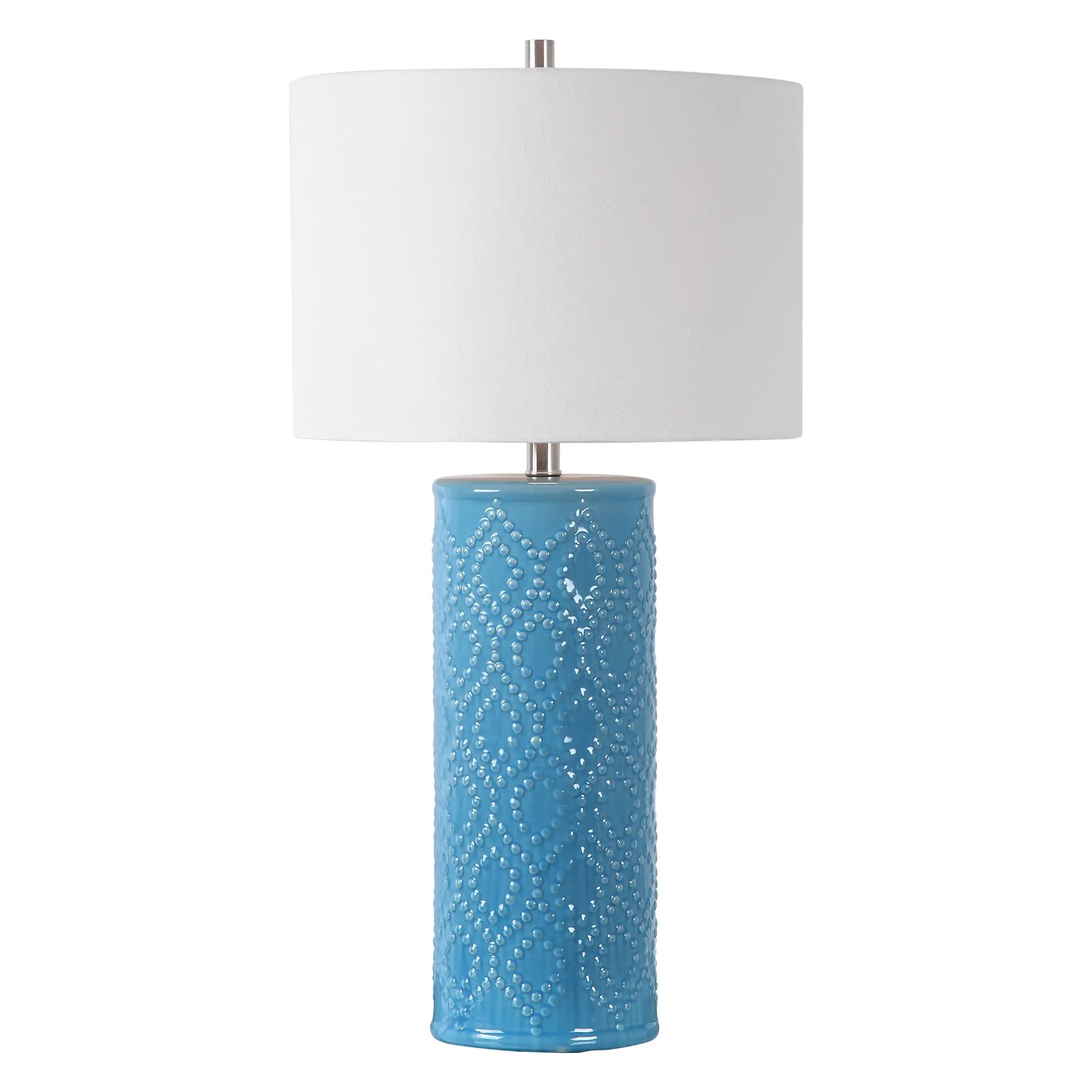 Sky Blue Ceramic 1-light Table Lamp