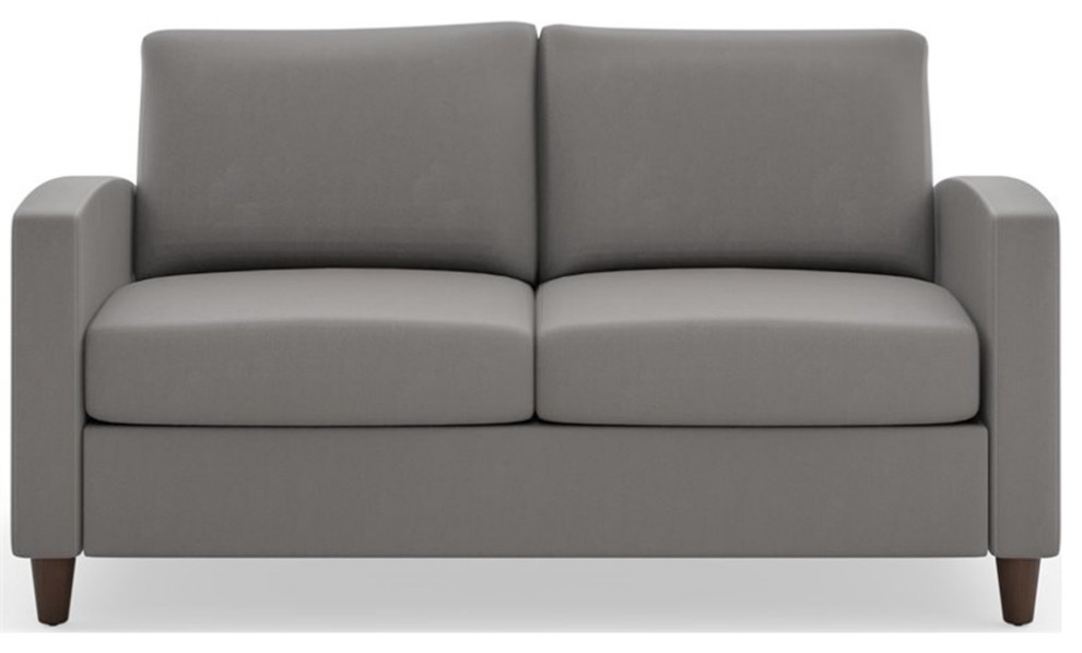 Pemberly Row Contemporary Gray Fabric Loveseat   Transitional   Loveseats   by Homesquare  Houzz