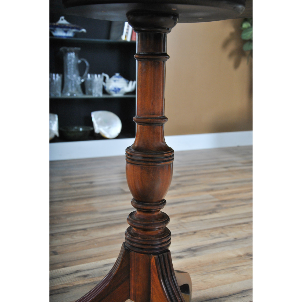 NSI221 Round Mahogany Table With Reeded Edge   Traditional   Side Tables And End Tables   by Niagara Furniture  Houzz