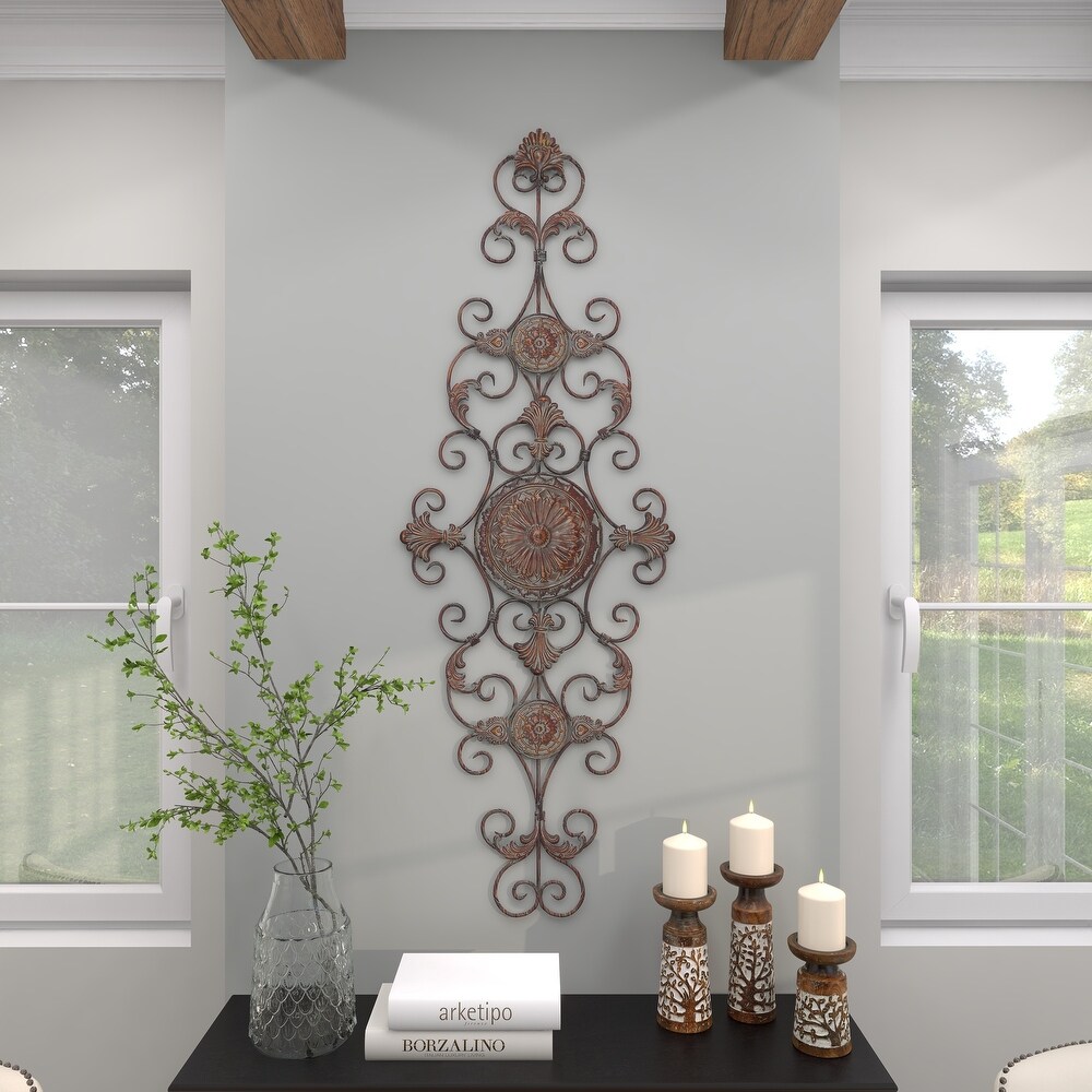Brown Metal Rustic Ornamental Wall Decorl