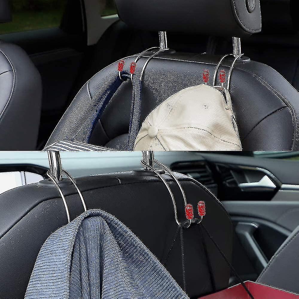 2 Pcs Car Hooks.car Hooks Stainless Steel.organizer Hooks.headrest Mount Car