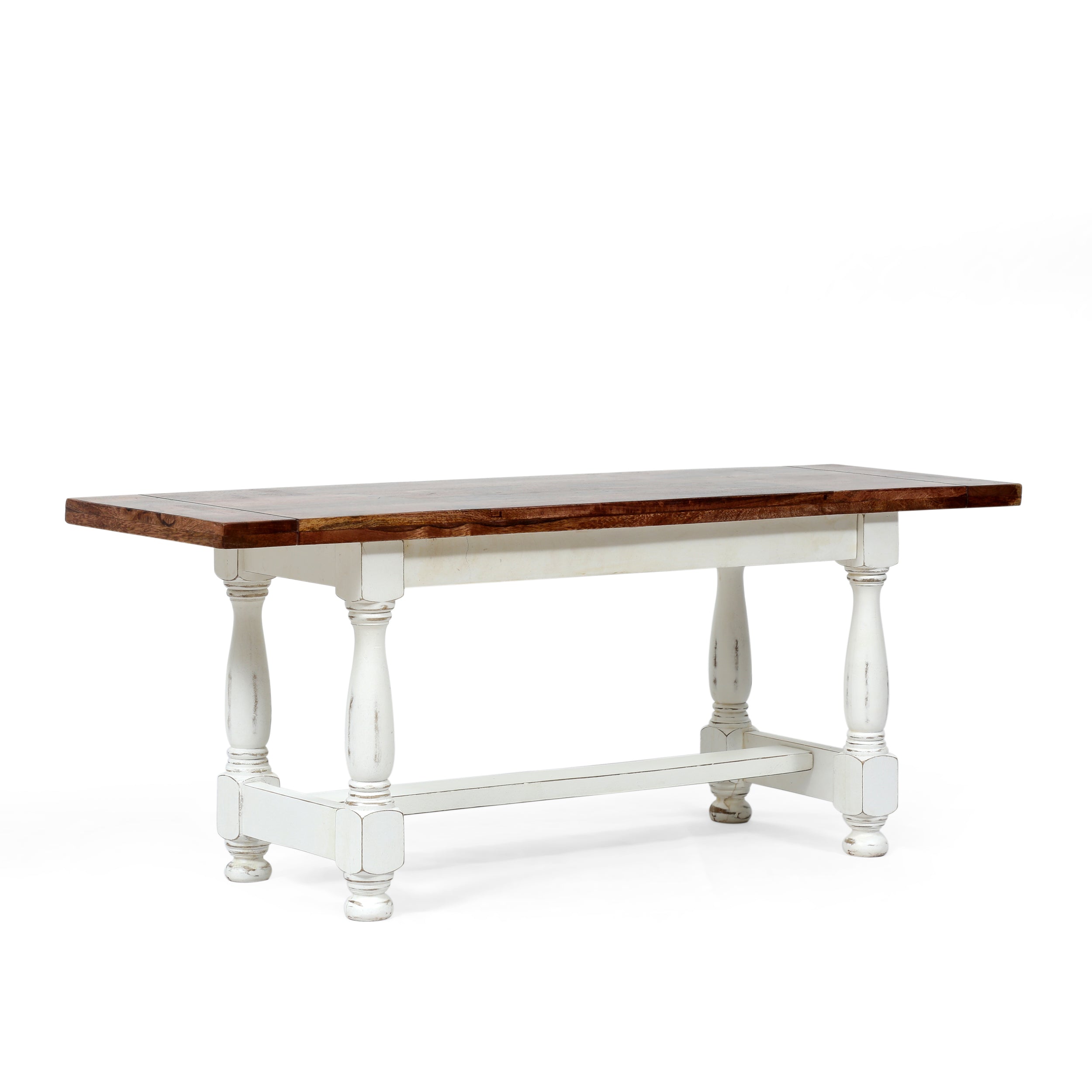 Floretta Handcrafted Rustic 2 Toned Mango Wood Coffee Table