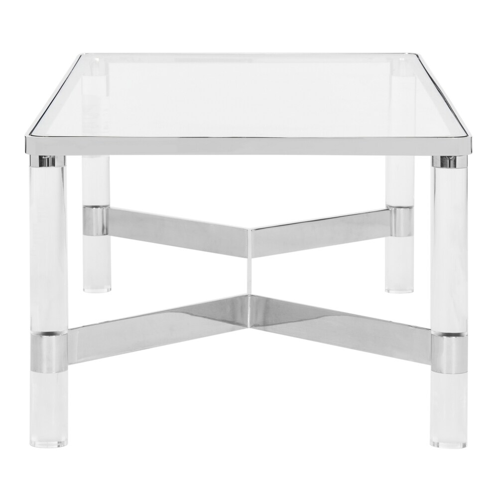 SAFAVIEH Couture High Line Collection Suzanna Acrylic Silver Coffee Table