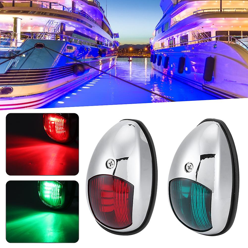 12v Led Marine Navigation Light Waterproof Green Starboards Red Port Lamp Side Mount For 20m Boat Maximum