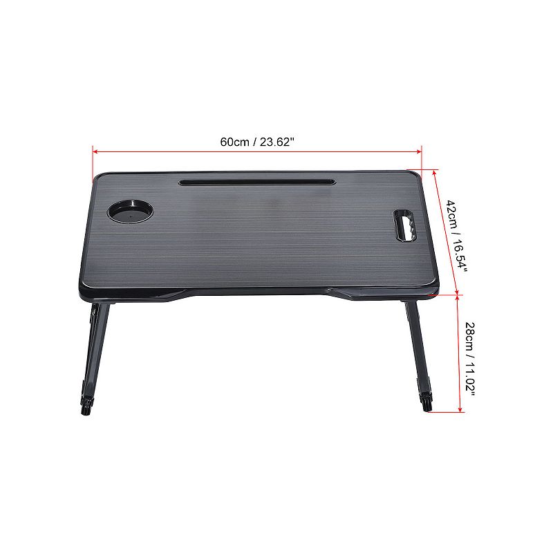 Foldable Laptop Bed Desk with Tablet Slot Cup Holder for Bed Sofa Floor