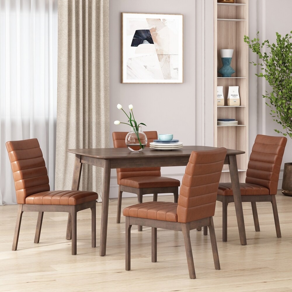 Lancer Channel Stitch Dining Chairs (Set of 4) by Christopher Knight Home