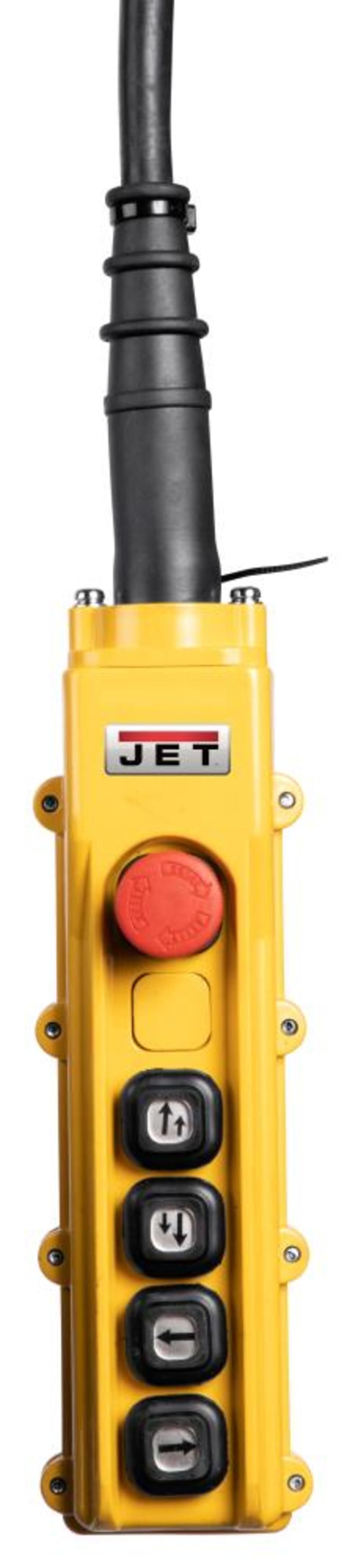 JET TS100-015 1T Electric Hoist 460V with Trolley and 4 Button Pendant 144005K from JET