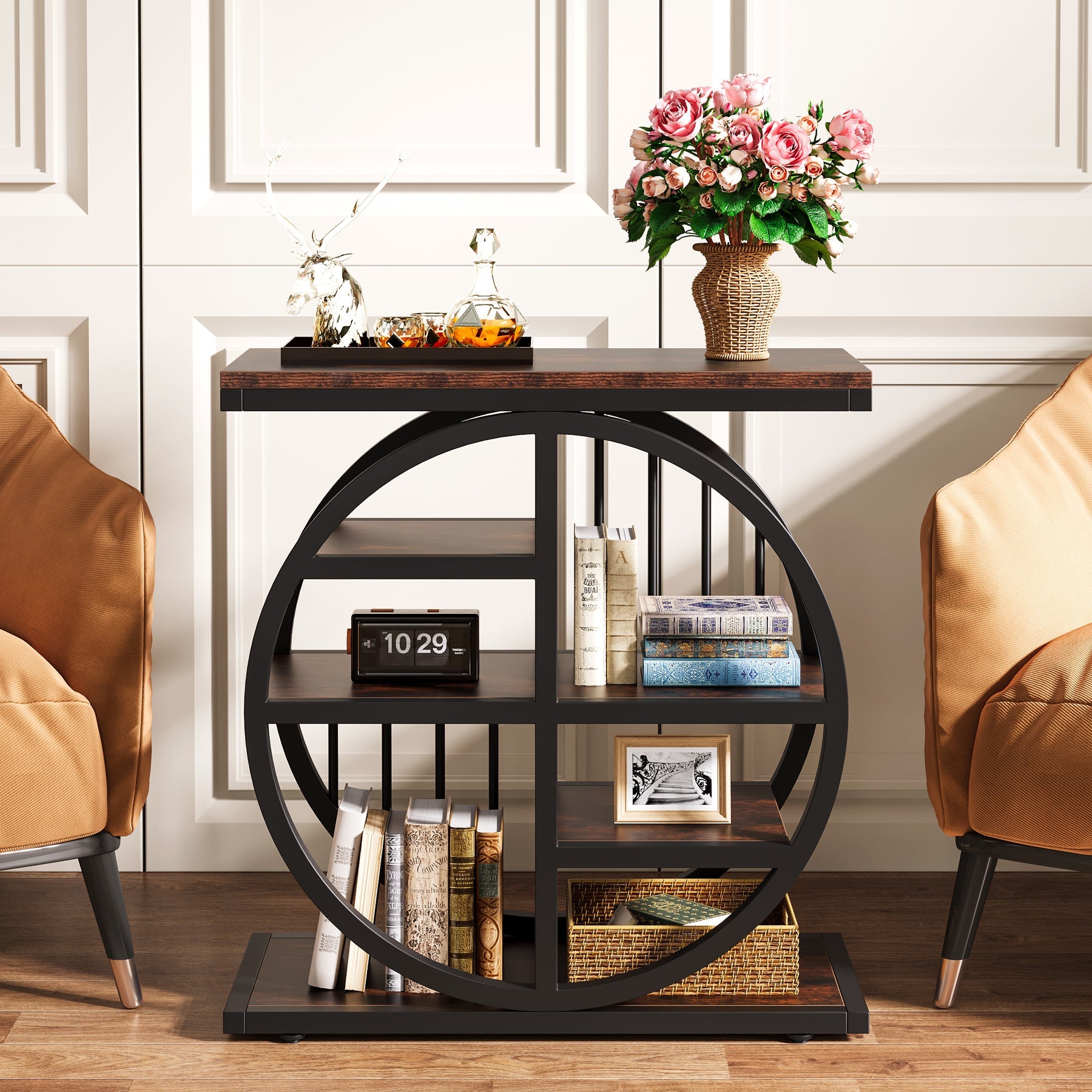 5-tier End Table, Side Table Accent Table With 5 Shelves