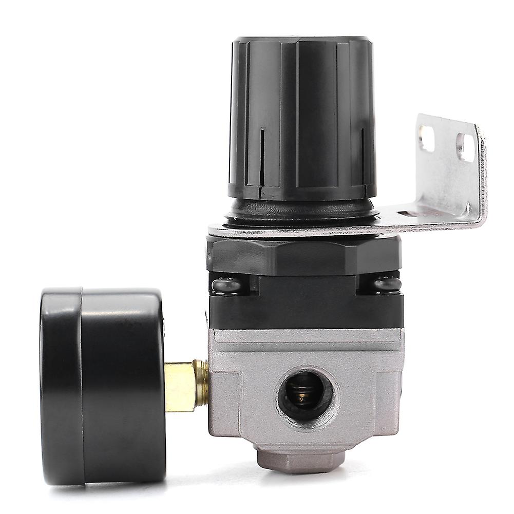 Pneumatic Regulator Adjustable Air Pressure Compressor Control Valve Gauge G1/4 Connection