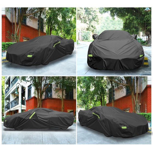 Unique Bargains Waterproof With Zipper Car Cover For Chevrolet Corvette C8 2020 2022 Black