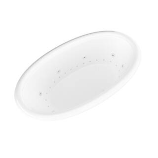 Universal Tubs Topaz Diamond Series 78 in. Oval Drop-in Whirlpool and Air Bath Tub in White HD4478PCDLX