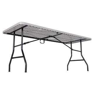 PEAKFORM 6 ft. Gray Plastic Top Folding Table 80919