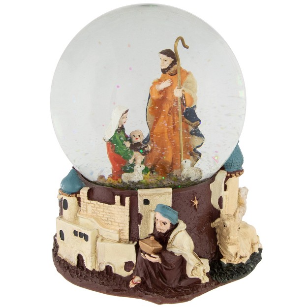 Nativity Scene Religious Musical Christmas Snow Globe