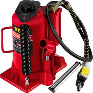 VEVOR 20-Ton Bottle Red Air Hydraulic Bottle Jack Heavy-Duty Auto Truck Repair Lift Air Jack QJD20TYYGSRD00001V0