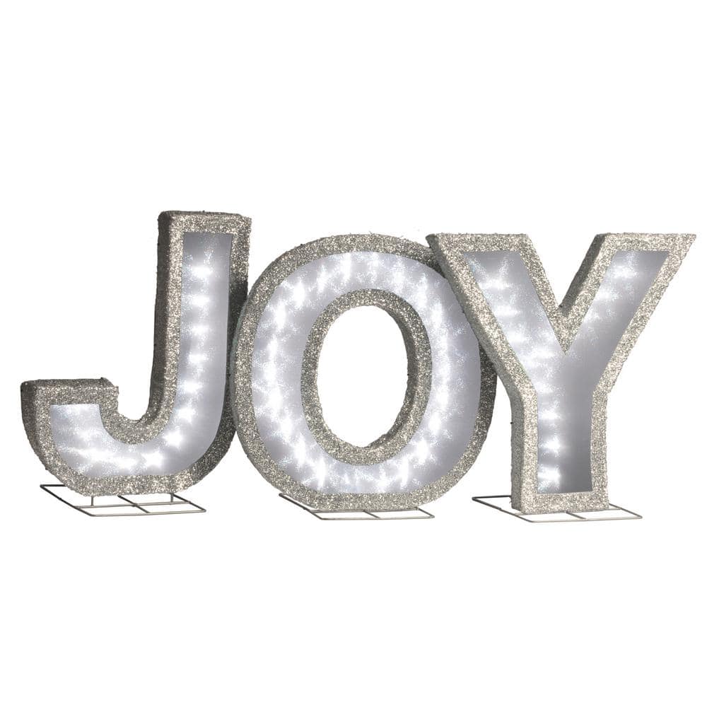  18.5 in. JOY Sign with LED Lights DF-000021X