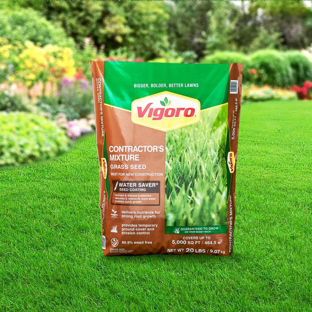 Vigoro 20 lbs. Contractor's Grass Seed Northern Mix with Water Saver Seed Coating 25691