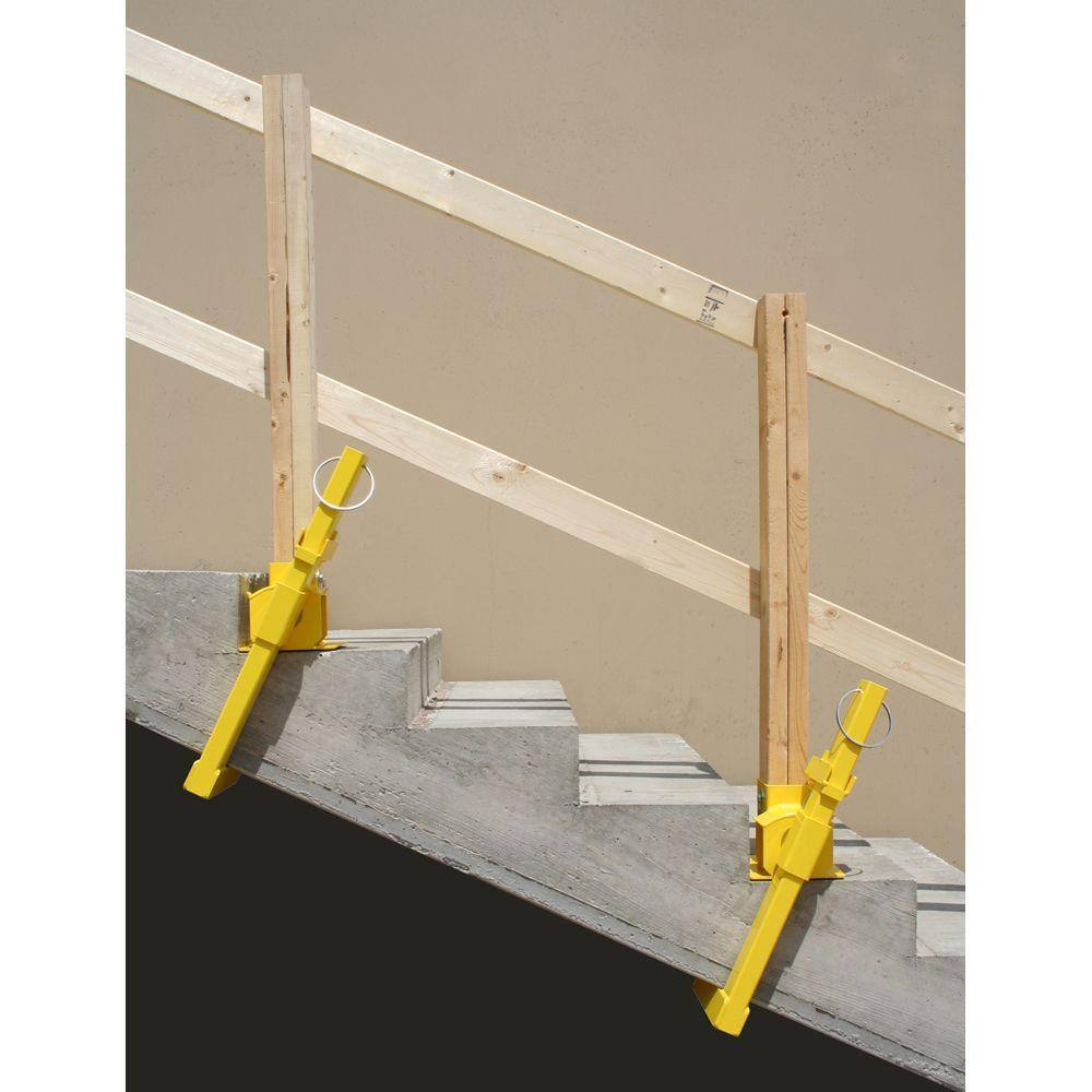 VeriShield 1 Unit Yellow OSHA Compliant Non-Penetrating Stair Rail or Guardrail Clamp C-0200