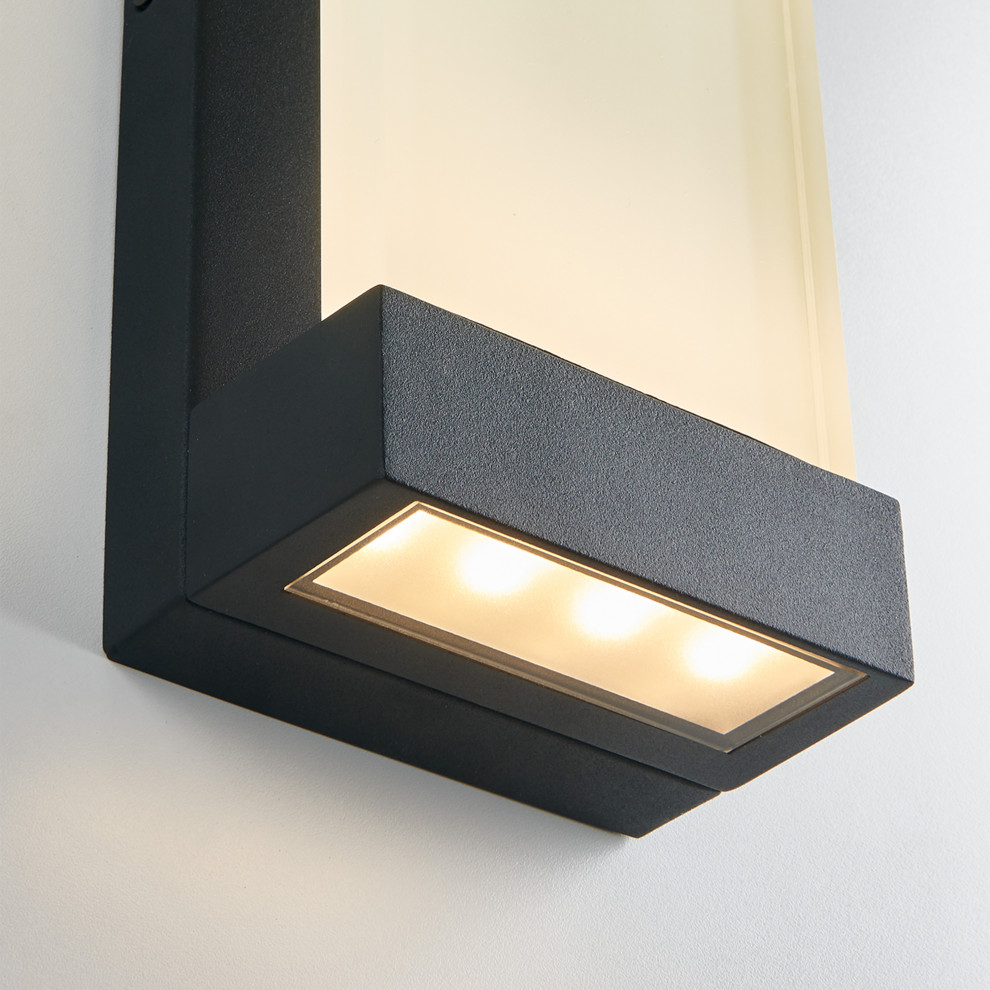 Glacier Integrated LED Wall Light   Transitional   Outdoor Wall Lights And Sconces   by Artika  Houzz