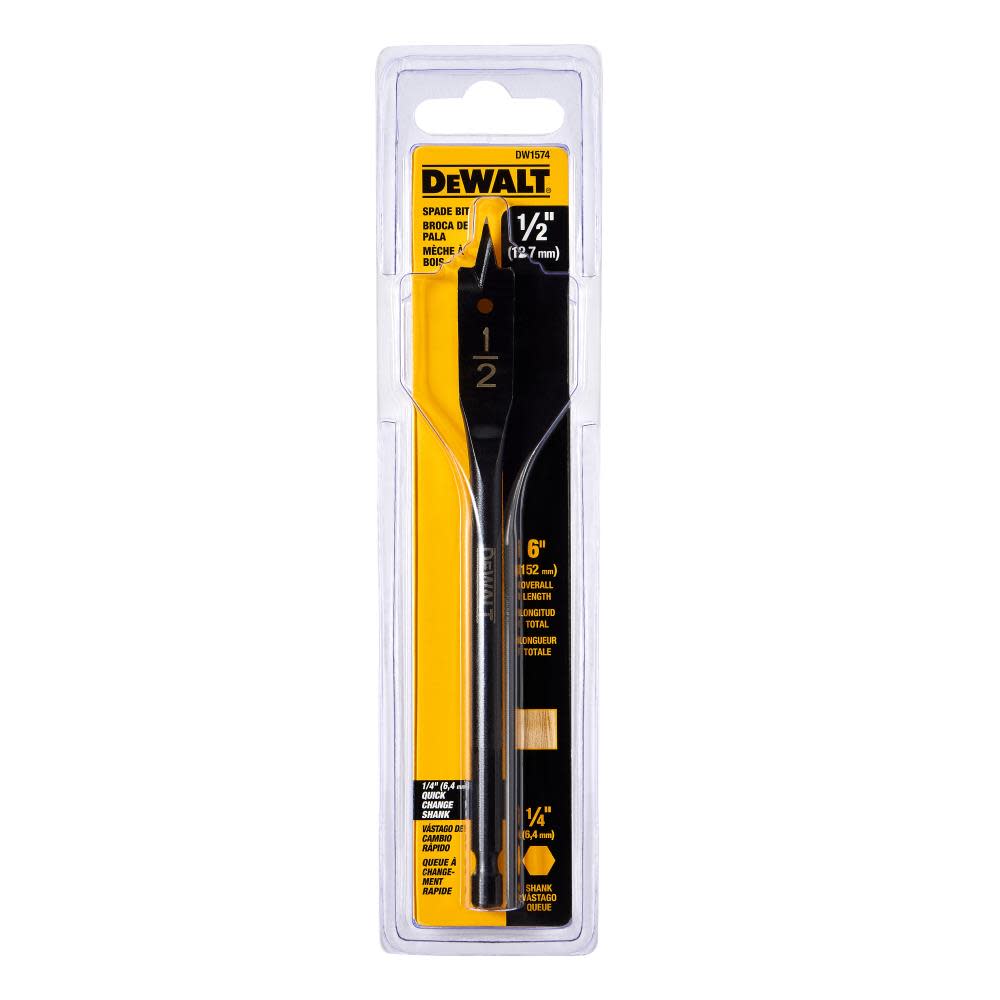 DeWALT 1/2 In. x 6 In. Heavy Duty Spade Bit