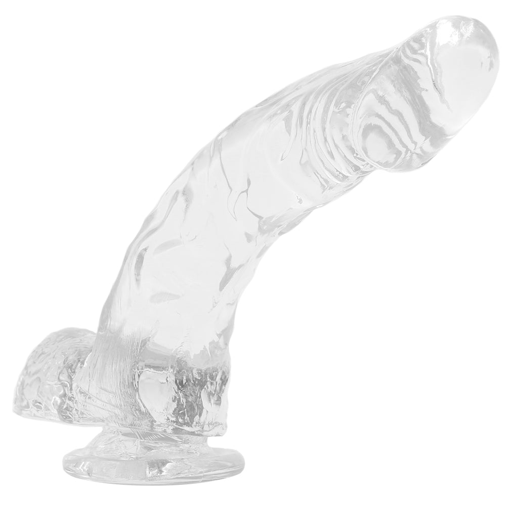 King Cock 7.5 Inch Ballsy Dildo in Clear