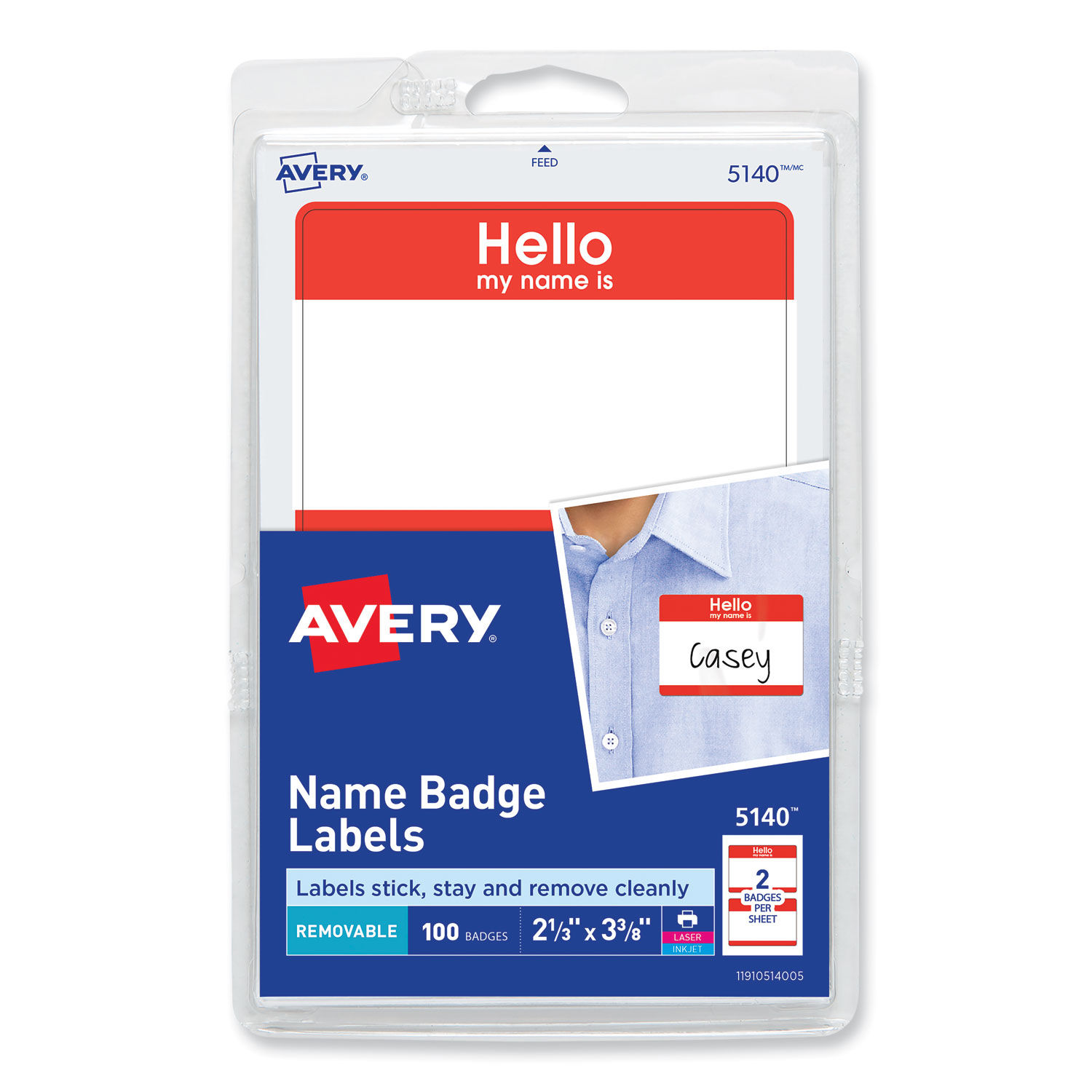 Printable Self-Adhesive Name Badges by Averyandreg; AVE5140