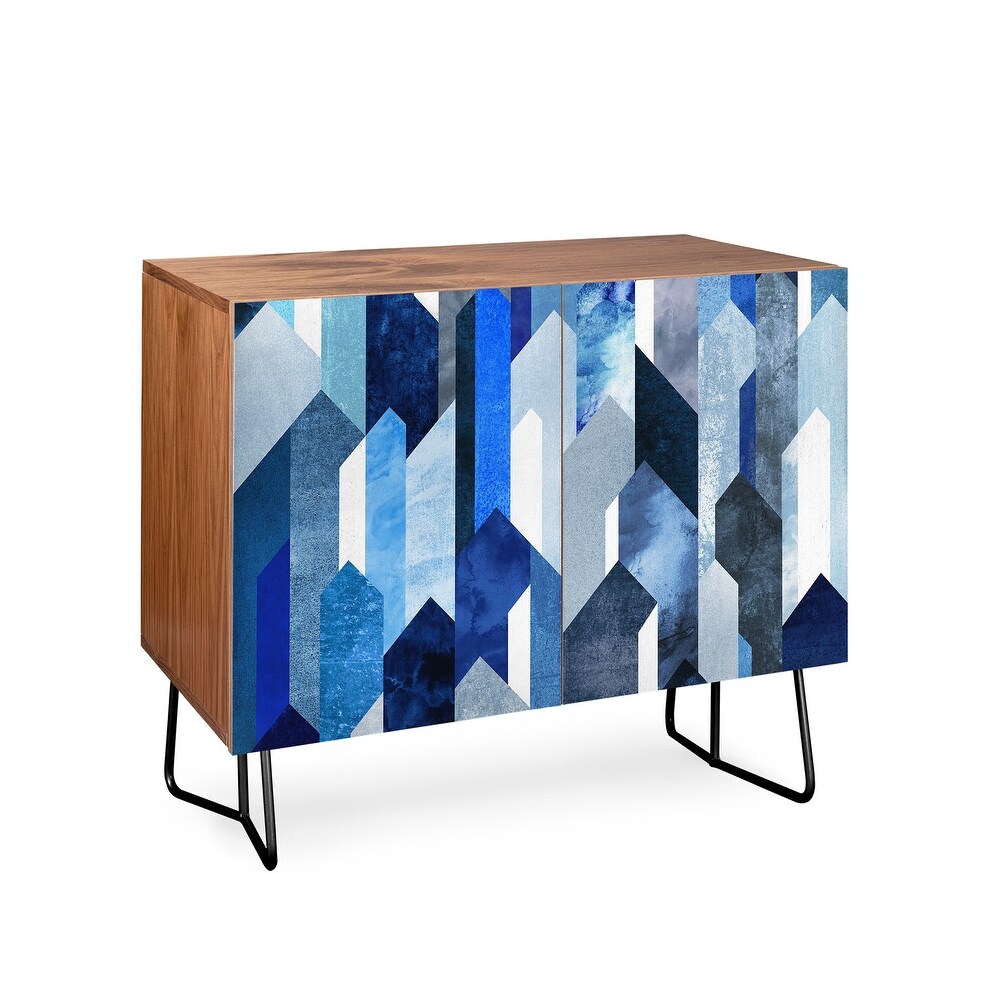 Carson Carrington Hjaelmared Modern/Contemporary Blue Credenza