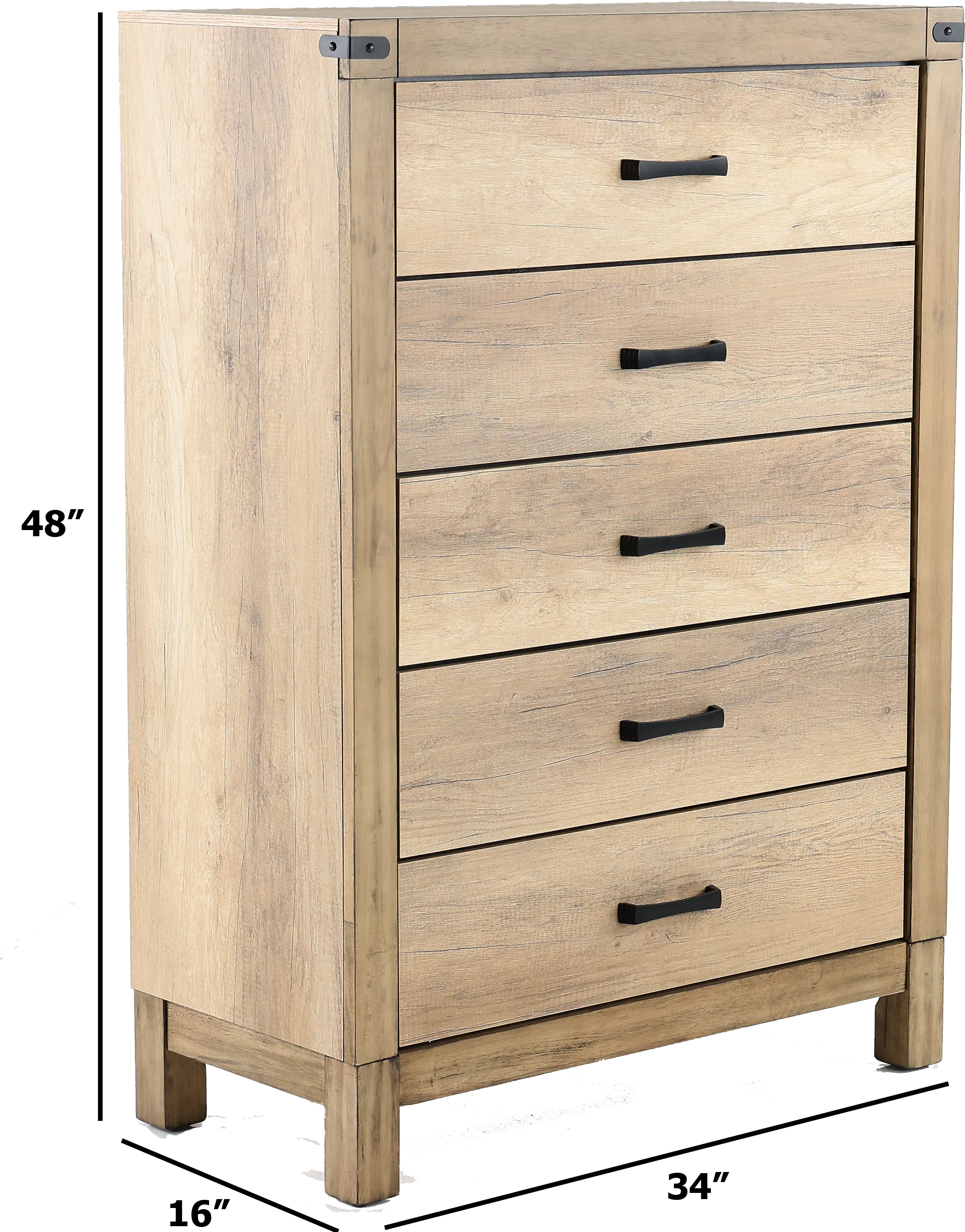 Matteo Rustic Contemporary Antiqued White Chest of Drawers