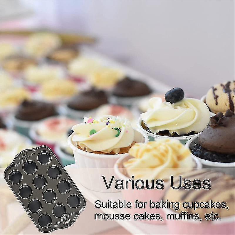 Mini Muffin Cheesecake With Removable Bottom， 12 Cavity Nonstick Cupcake