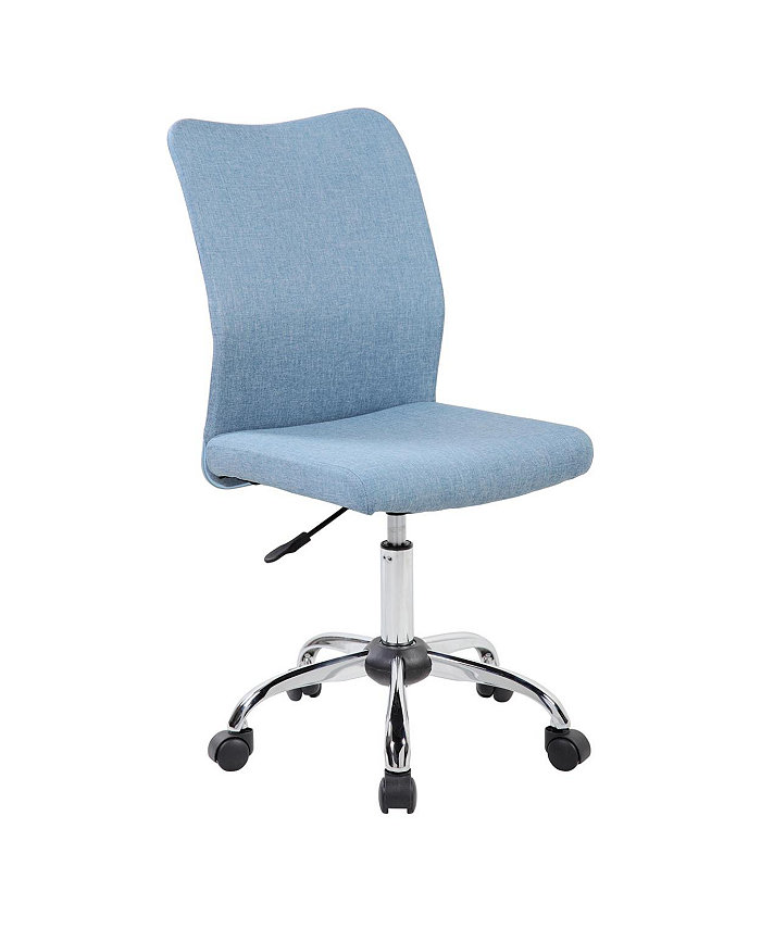 Simplie Fun Modern Armless Task Chair Blue Jean