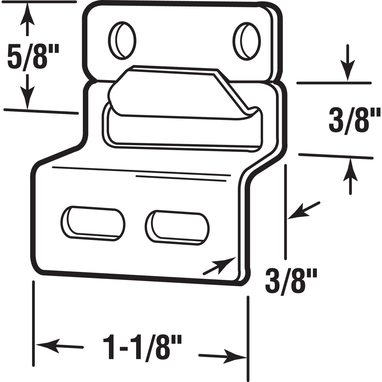 Prime-Line Mill Silver Aluminum Hangers 1 pk