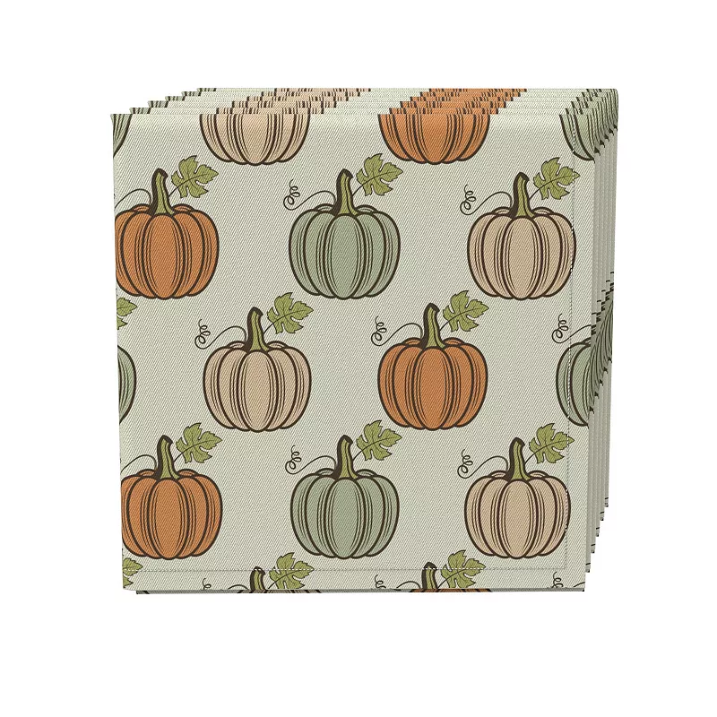 Napkin Set of 4， 100% Cotton， 20x20， Pumpkins off The Vines