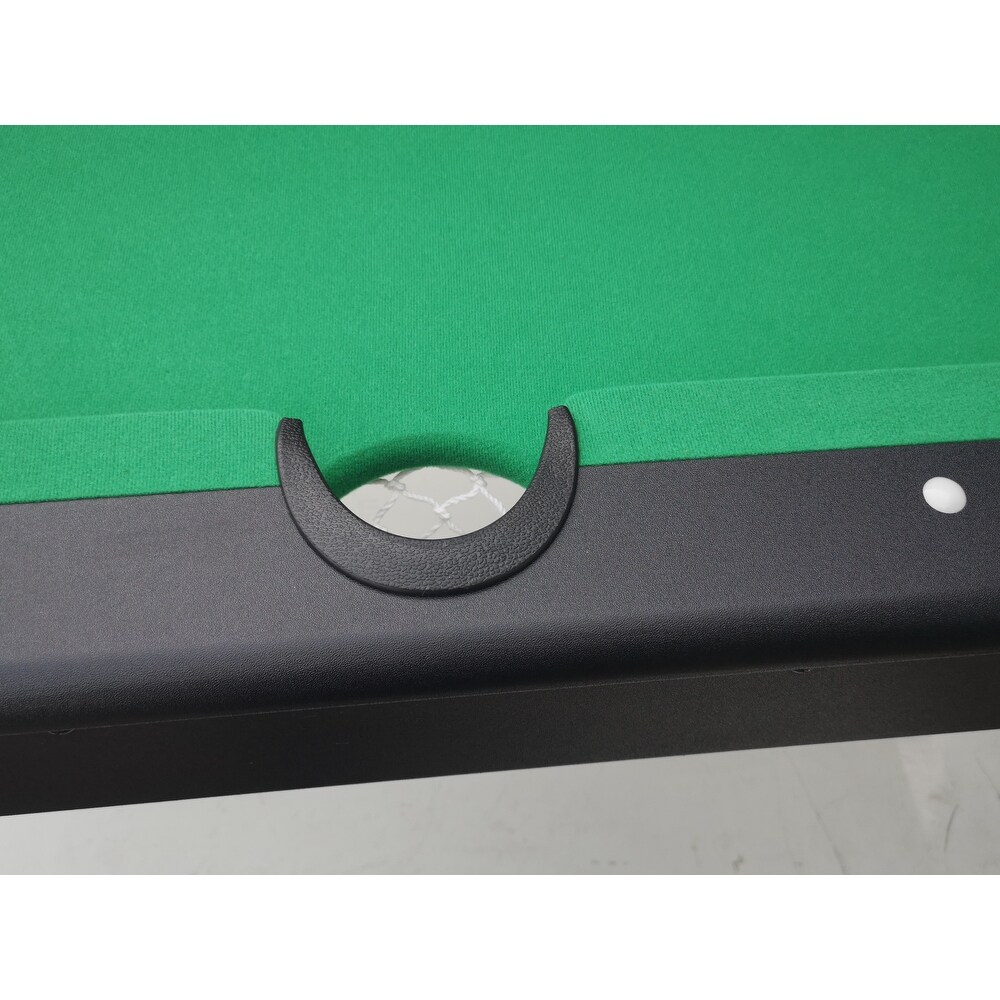 Velvet Pool Table Portable Billiards Table Children's Game Table with Billiard Balls Brush Triangle Rack and Chalk