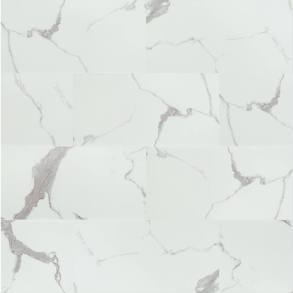 Home Decorators Collection Carrara Luciano 12 MIL x 12 in. W x 24 in. L Click Lock Waterproof Vinyl Tile Flooring (19.4 sqftcase) VTRHDCARLC12X24