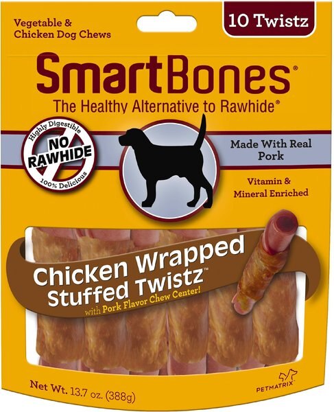 SmartBones Chicken Wrapped Stuffed Twistz Dog Treats