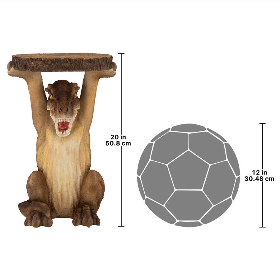 Design Toscano Tyrant T Rex Sculptural Dinosaur Side Table